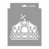 Hungarian coat of arms 3D stencil - 18x23 cm