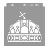 Hungarian coat of arms painting stencil - 31x35 cm