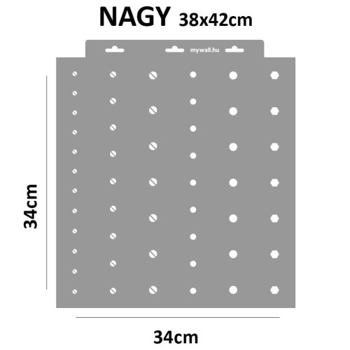 Csavarok, szegecsek stencil - 3D - 38x42 cm nagy