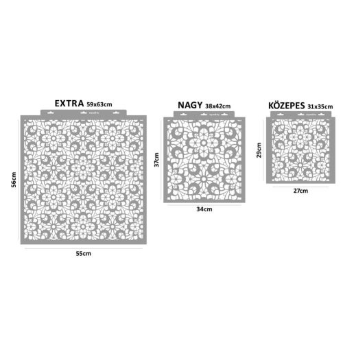 Lace 08 painting stencil - 59x63 cm