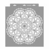 Csipke 04 stencil - 3D - 38x42 cm nagy 1
