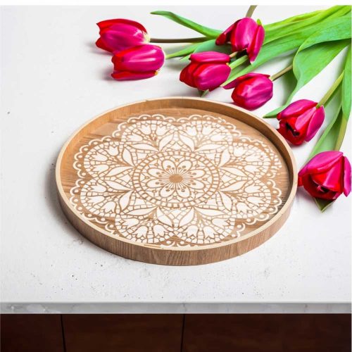 Csipke 04 stencil - 3D - 38x60 cm maxi