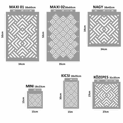 Diagonal 05 stencil - Festő - 38x60 cm maxi 2