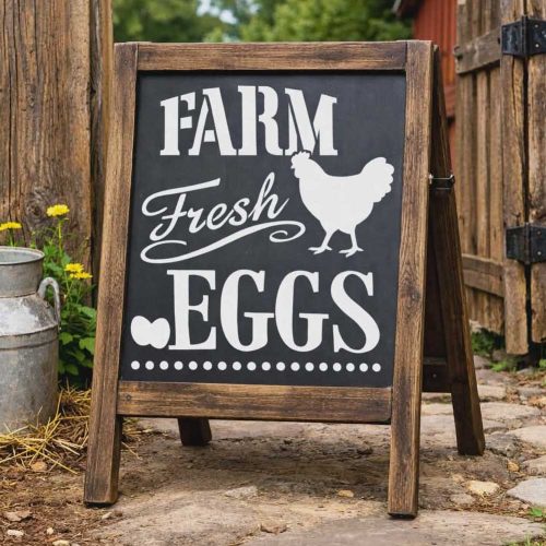 Friss tojás stencil - Festő - 31x35 cm közepes