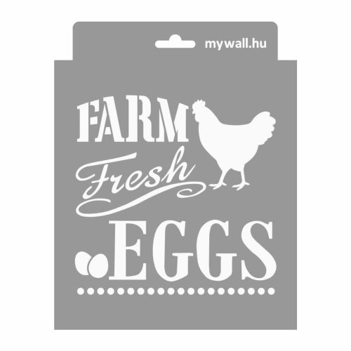 Friss tojás stencil - Festő - 18x23 cm mini