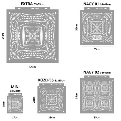 Ezerlyuk stencil - Festő - 31x35 cm közepes