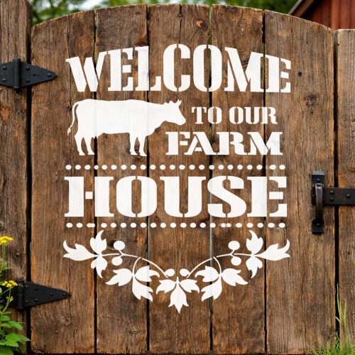 Farmhouse stencil - Festő - 31x35 cm közepes