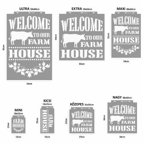 Farmhouse stencil - Festő - 38x42 cm nagy