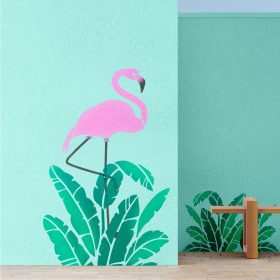 Flamingó stencil - Festő - 18x23 cm mini