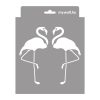 Flamingó stencil - Festő - 18x23 cm mini
