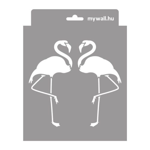 Flamingó stencil - Festő - 18x23 cm mini