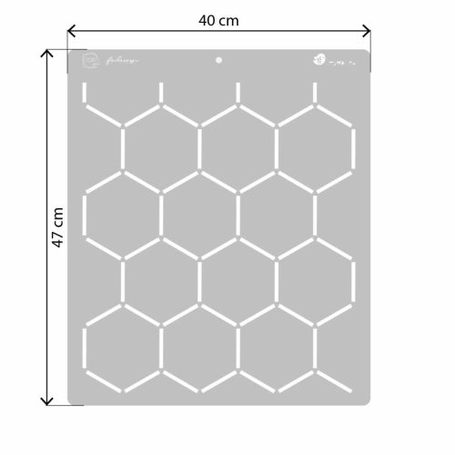 F.ORyou Hexa stencil - 3D - 40x47 cm
