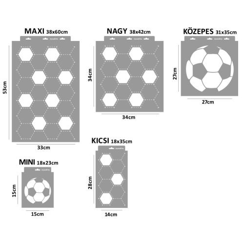 Foci stencil - 3D - 38x60 cm maxi