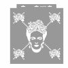 Frida stencil - Festő - 38x42 cm nagy 2
