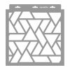 Geometria 02 stencil - 3D - 31x35 cm közepes