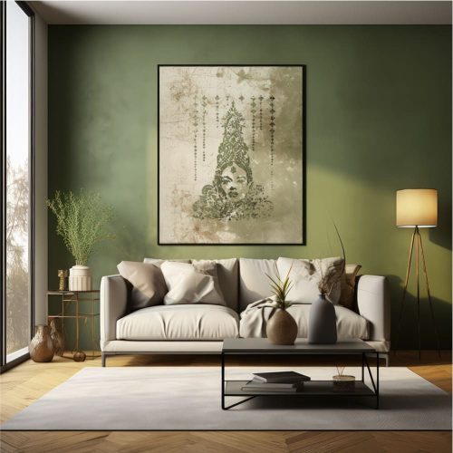 Glamour stencil - Festő - 38x42 cm nagy