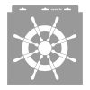 Ship's wheel 3D stencil - 31x35 cm