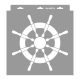 Ship's wheel 3D stencil - 31x35 cm