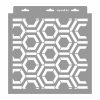 Hatszög 04 stencil - 3D - 31x35 cm közepes