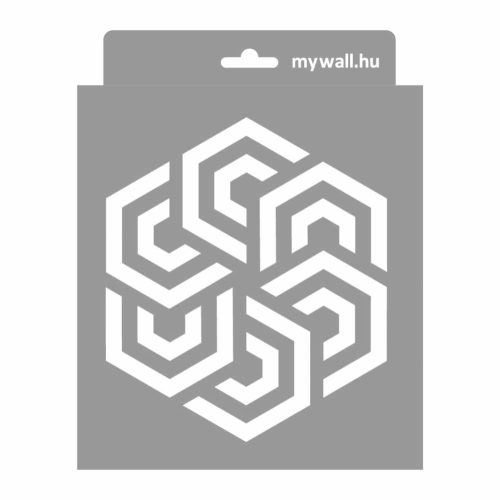 Hatszög 05 stencil - Festő - 18x23 cm mini