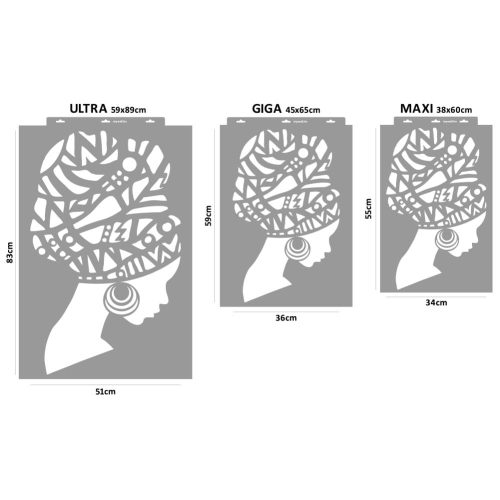 Hello Africa painting stencil - 45x65 cm
