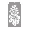 Hibiszkusz stencil - 3D - 18x35 cm kicsi