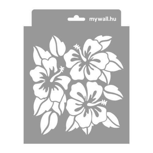 Hibiszkusz stencil - Festő - 18x23 cm mini