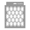 Hullámos rácsos stencil - 3D - 18x23 cm mini