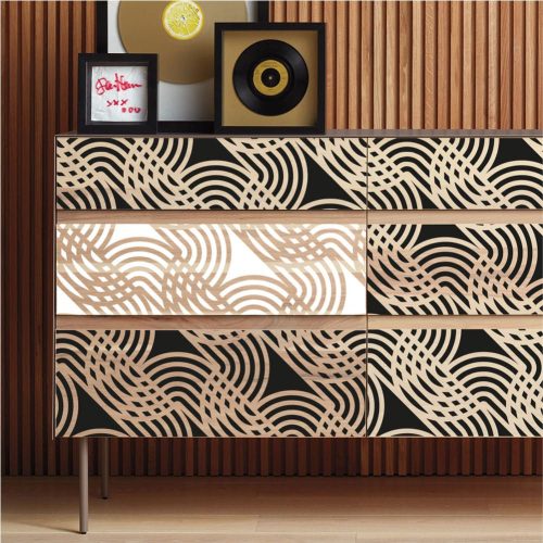 Hullám 04 stencil - 3D - 18x23 cm mini