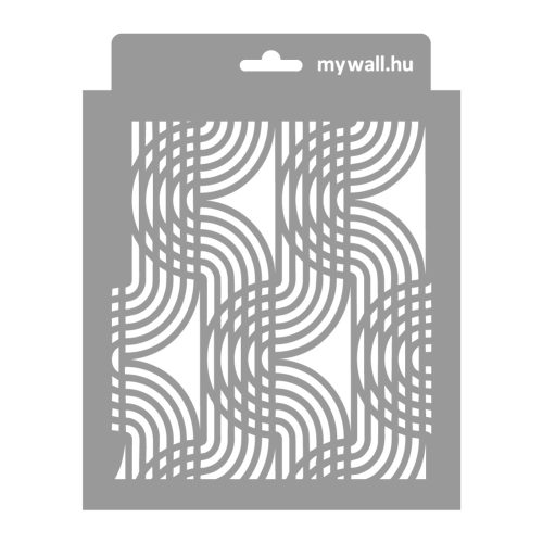 Hullám 04 stencil - Festő - 18x23 cm mini