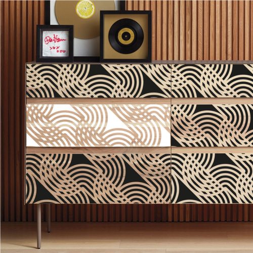 Hullám 04 stencil - Festő - 38x60 cm maxi