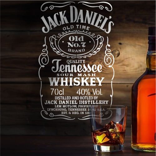 I love JD painting stencil - 38x42 cm