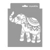Indiai elefánt stencil - Festő - 18x23 cm mini