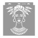 Apache woman painting stencil - 31x35 cm