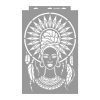 Indián nő stencil - Festő - 38x60 cm maxi
