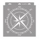 Compass painting stencil - 31x35 cm
