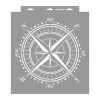 Compass 3D stencil - 38x42 cm 01