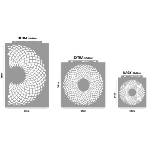 Kaleidoscope painting stencil - 38x42 cm