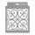 Fireplace grill 3D stencil - 18x23 cm