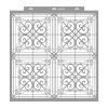 Fireplace grill painting stencil - 59x63 cm