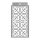 Fireplace grill painting stencil - 18x35 cm