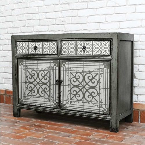 Fireplace grill painting stencil - 18x35 cm