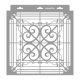 Fireplace grill painting stencil - 31x35 cm