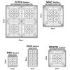 Fireplace grill painting stencil - 18x23 cm