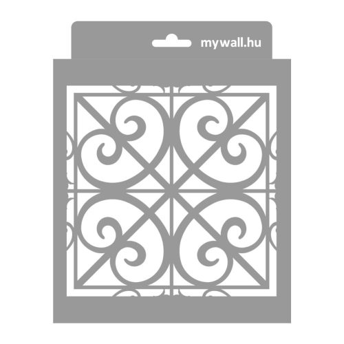 Fireplace grill painting stencil - 18x23 cm