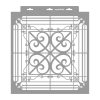 Fireplace grill painting stencil - 38x42 cm