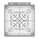 Fireplace grill painting stencil - 38x42 cm