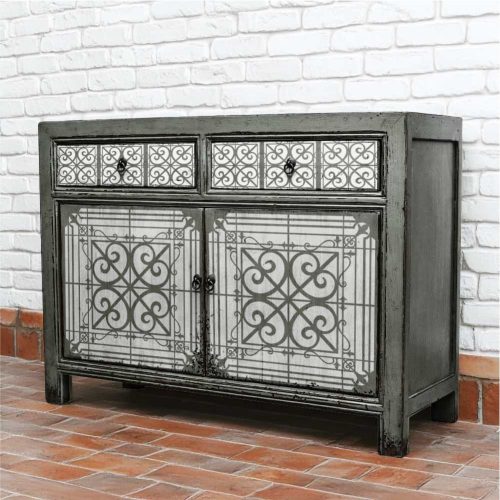 Fireplace grill painting stencil - 38x42 cm