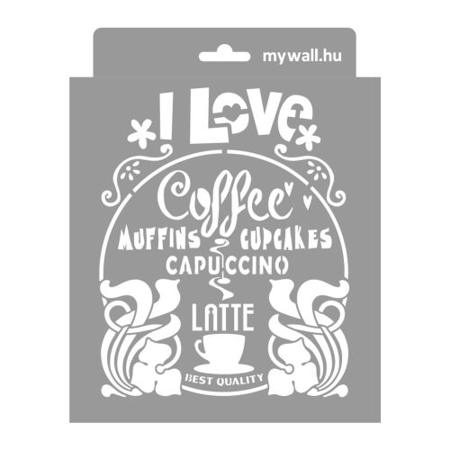 Coffee painting stencil - 18x23 cm
