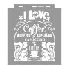 Kávé stencil - 3D - 38x42 cm nagy
